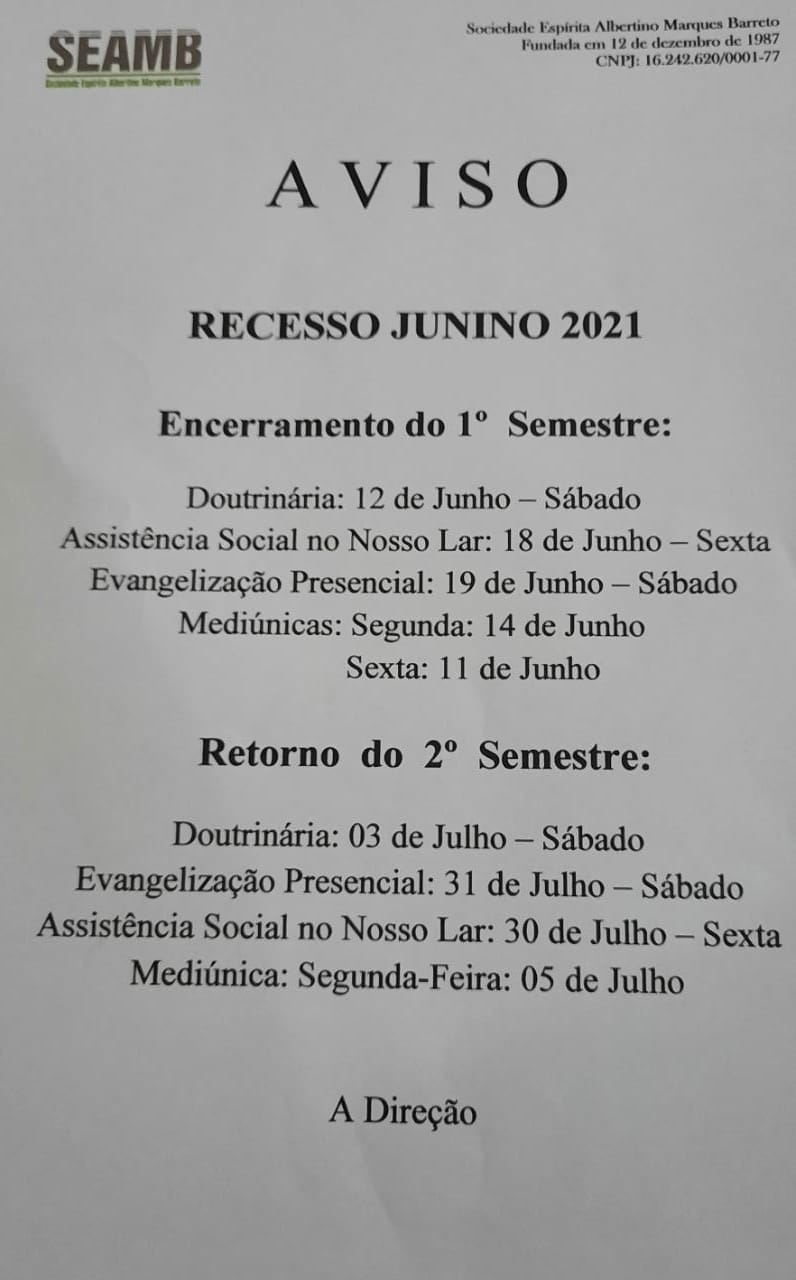 RECESSO JUNINO 2021