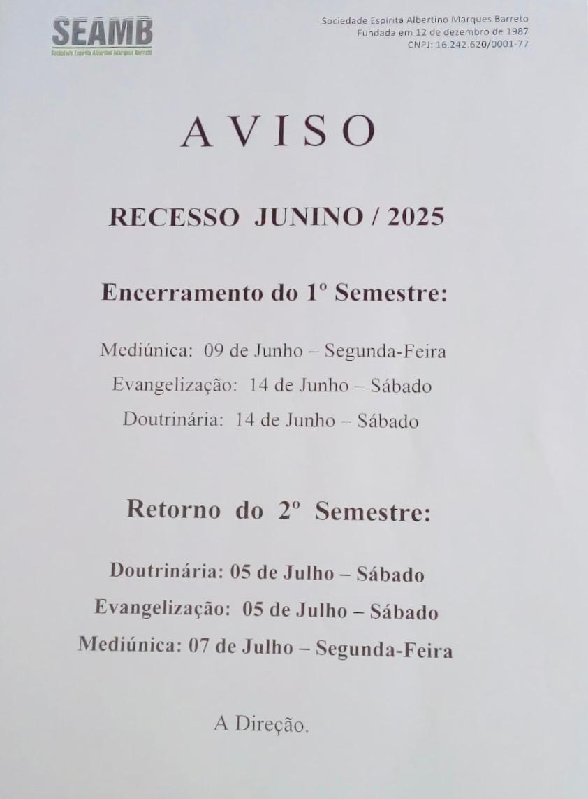 Recesso junino 2025
